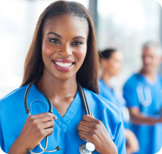 a nurse smiling