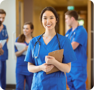 a beautiful nurse smiling